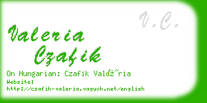 valeria czafik business card